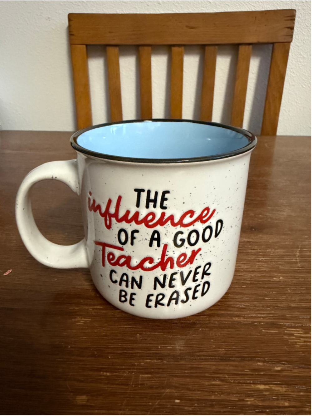Sunday Morning Ceramics Teacher Coffee Mug “The Influence of a Good Teacher Can